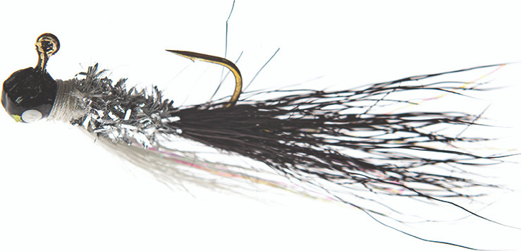 JENNY'S JIGS - Crappie Jig - 1/32oz 2pk Blk/slv/blk - JJ022 1/32