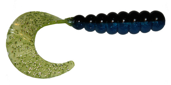 Kalins - Triple Threat Grub - 2in 10pk Black/blue/chat - 2TG10-824