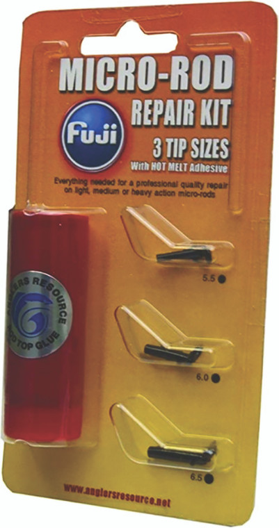 Fuji - Micro Rod Tip Repair Kit - 3pc W/glue Frost Gray - BCMFRK4C