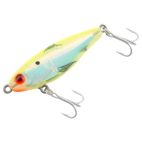 Mirrolure - Mini Suspend Twitch Bait - 2.25in 3/16oz Chart/gold - 14MR-CH