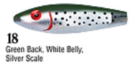 Mirrolure - Sinking Spotted Trout - 3.58in 1/2oz Grn/wht/slv - TTR-18