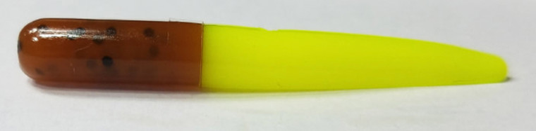Muddy Water Baits - Crappie Bait - 2in 12pk Brown/glow - MW112