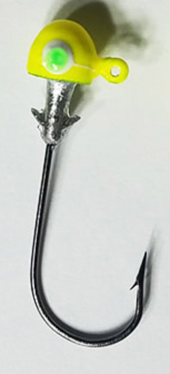 Muddy Water Baits - Crappie Jigheads - 1/8oz 5pk Flo Yellow - MWBH010