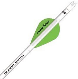 New Archery - Quikfletch Twister Vanes - 1 White / 2 Green 6pk - 60-638
