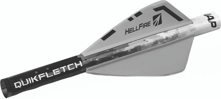 New Archery - Quikfletch Vanes - 2in Hellfire W/y/y - NAP-60-033