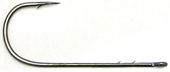Owner - Straight X-str Worm Hook - Black Chrome 4/0 5pk - 5103141