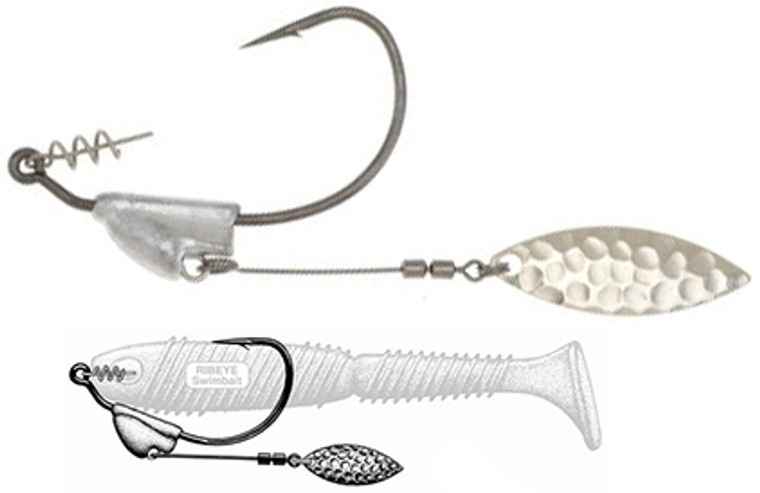 Owner - Flashy Swim Twstlck Hook - W/cen Pin 5/0 1/4oz S/w - 5164-045