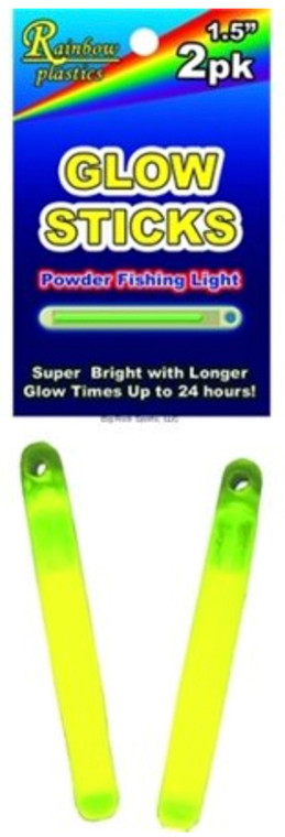 Double X Tackle - Glow Sticks - Green 2pk W/rubber Grom - GLS