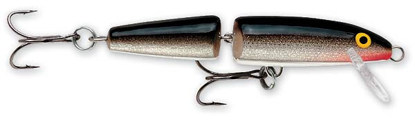 Rapala - Jointed Floating Minnow - 2.75in 1/8oz Silver/blk - J07S