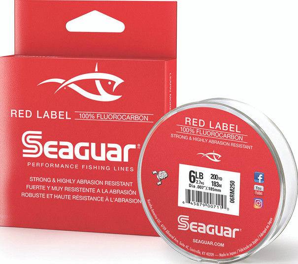 Seaguar - Red Label Fluoro Line - Fluoro Clear 6lb 250yd - 06RM250