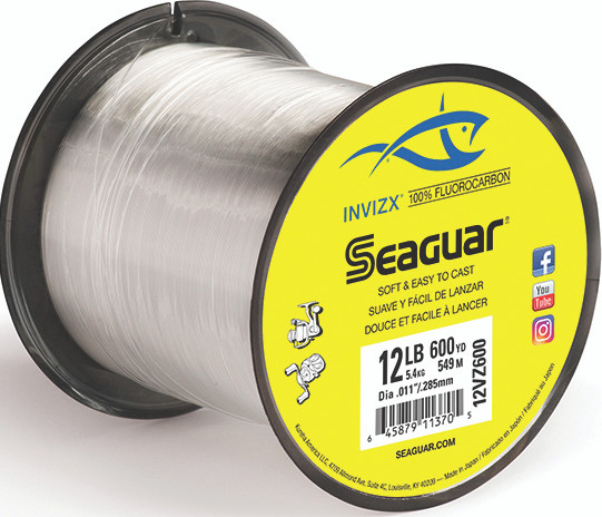 Seaguar - Invizx Fluoro Line - Fluoro Clear 12lb 600yd - 12VZ600