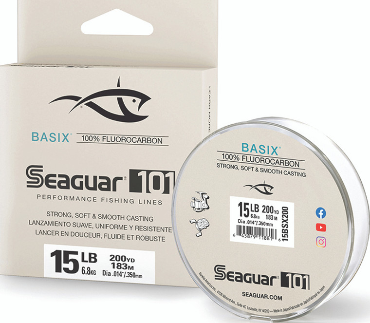 Seaguar - 101 Basix Fluoro Line - Fluoro Clear 15lb 200yd - 15BSX200