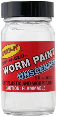 Spike-It - Dip-n-glo Worm Paint - 2oz Unscented-white - DWP2UNS-4900