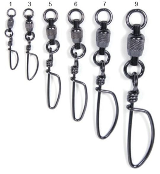 Sea Striker - Billfisher Clk Bb Swivel - Stainless Blk 50# 4pk - BBSS03-4PK