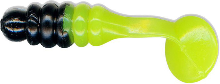 Charlie Brewers - Crappie Grub - 1in 20pk Black/chart - CBPF5