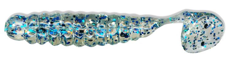 Charlie Brewers - Crappie Grub - 1.5in 18pk Smoke/bluegil - CSG7168