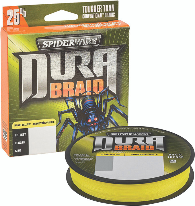 Spiderwire - Durabraid Line - Hi-vis Yellow 65lb 150yd - SDB65Y-150