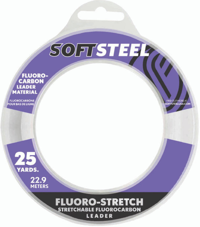 Soft Steel - Soft Steel Fluoro Leader - Stretch Clear 50lb 25yd - SF-25-50