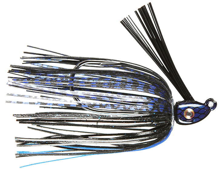 Strike King - Hack Attack Swim Jig - 3/8oz Black/blue - HAHCSJ38-2