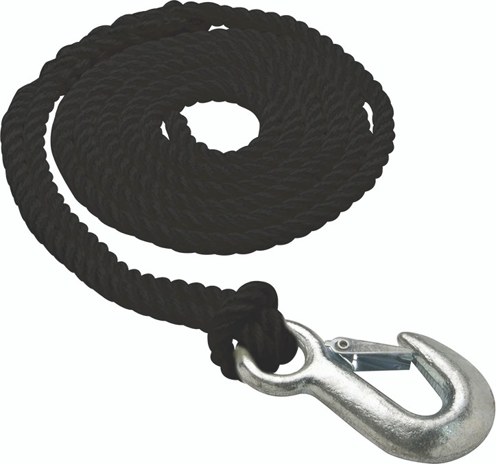 SHORELINE MARINE - Trailer Winch Rope - 3/8in X20ft Braid W/hook - 5709-0126