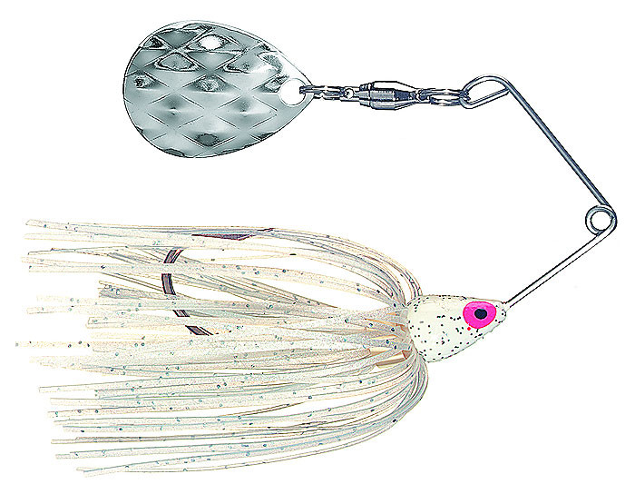Strike King - Mini King Spinnerbait - 1/8oz Sgl/co White - MK-72