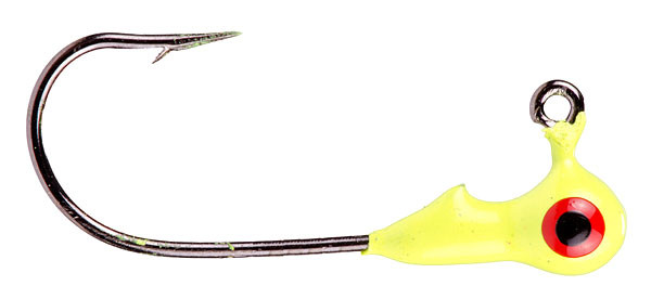 Strike King - Mr Crappie Jighead - 1/8oz 8pk Chartreuse - MRCJH18-1