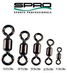 Spro - Power Barrel Swivel - Black 130# 10pk - SPSB-04-10