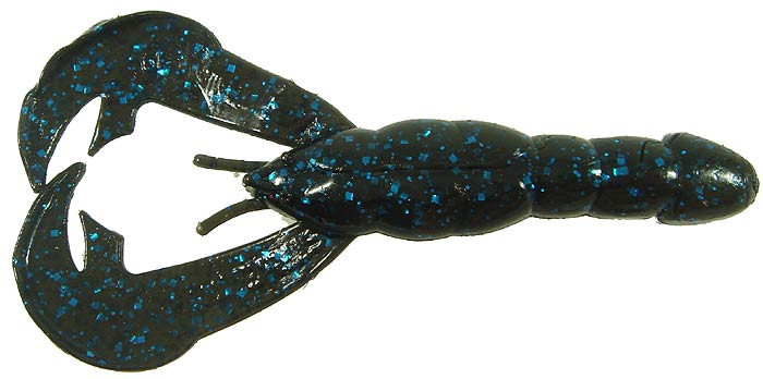 Strike King - Rage Tail Baby Craw - 3in 9bg Black/blue - RGBC-2