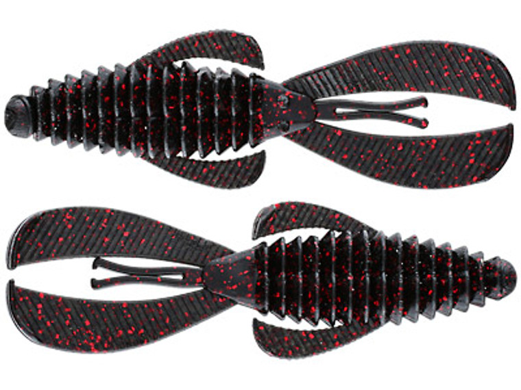 Strike King - Rage Tail Structure Bug - 4in 7bg B;lack Neon - RGBUG-38