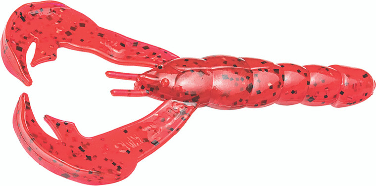 Strike King - Rage Tail Craw - 4in 7bg Delta Red - RGCRW-261