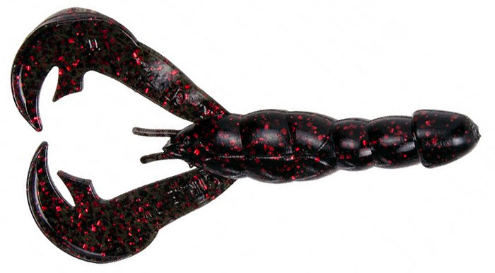 Strike King - Rage Tail Craw - 4in 7bg Black Neon - RGCRW-38