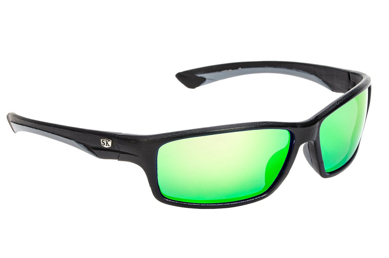 Strike King - Plrzd Sk Plus Sunglass - Black/revo White-green - SG-SKP37 Strike King - Plrzd Sk Plus Sunglass - Black/revo White-green - SG-SKP37