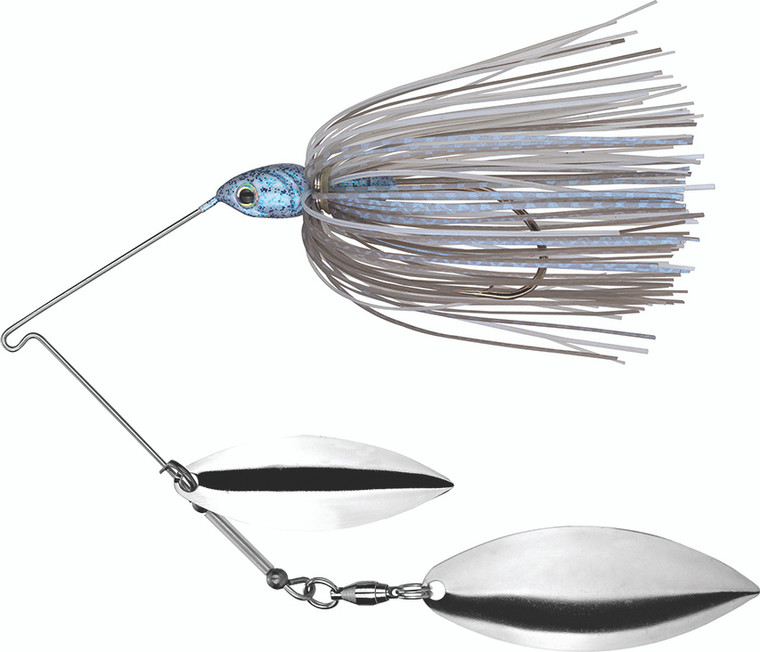 Strike King - Tour Grade Spinnerbait - 1/2oz Wl/wl Blue Glimmer - TGSB12WW-45