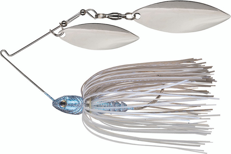 Strike King - Tour Grade Comp Spinbait - 1/2oz Wl/wl Blue Glimmer - TGSBC12WW-45