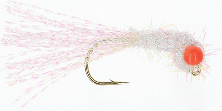 The Crappie Psychic - Iddy Biddy Grass Shrimp - 1/16oz 3pk White/orange - TCP007-4