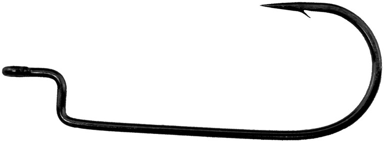 Daiichi - Round Bend Wg Worm Hook - Black Nickel 4/0 5pk - D42Z-4/0