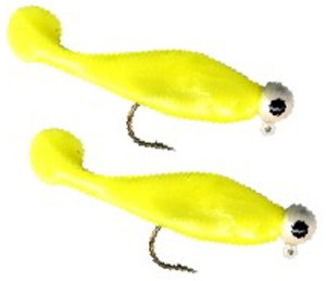 Texas Tackle Factory - Double Shad Rig - 1/8oz Glo Chat/glo Chat - DSS18P-0N