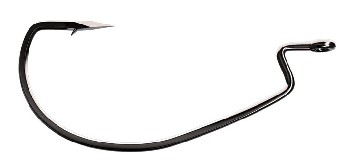 Trokar - Mag Ewg Worm Hook - Platinum Blk 6/0 4pk - TK120-6/0