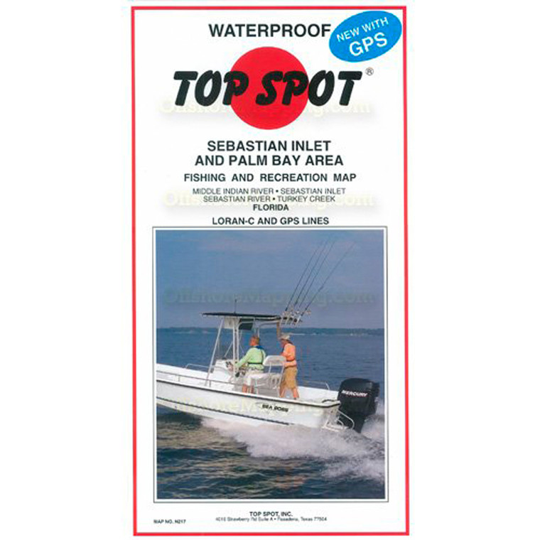 Top Spot - Fishing Map - Sebastian Inlet/palm Bay - N-201