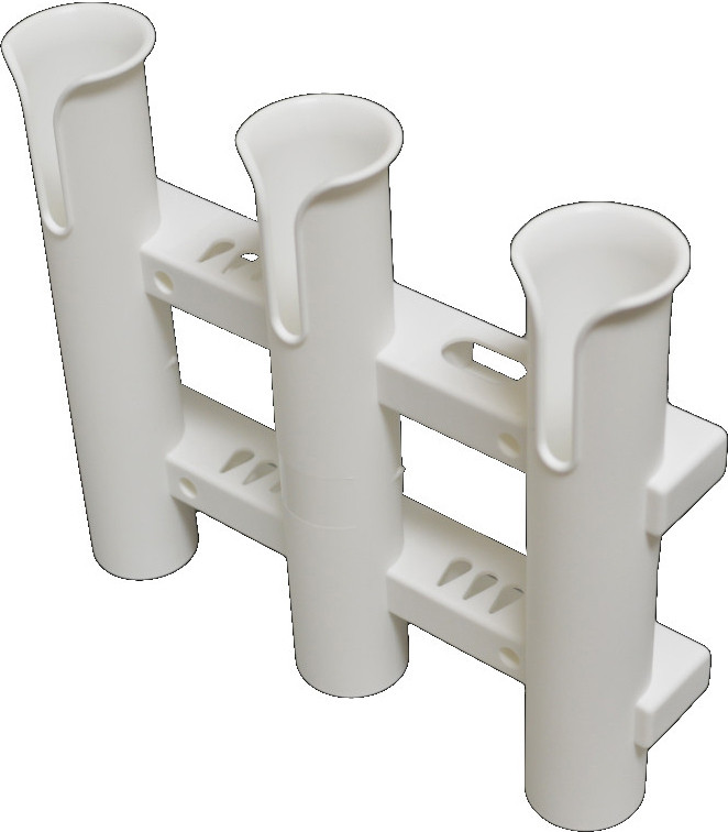 T&H Marine - Pvc Rod Holder - 3-rod White - RHRM-3W-DP