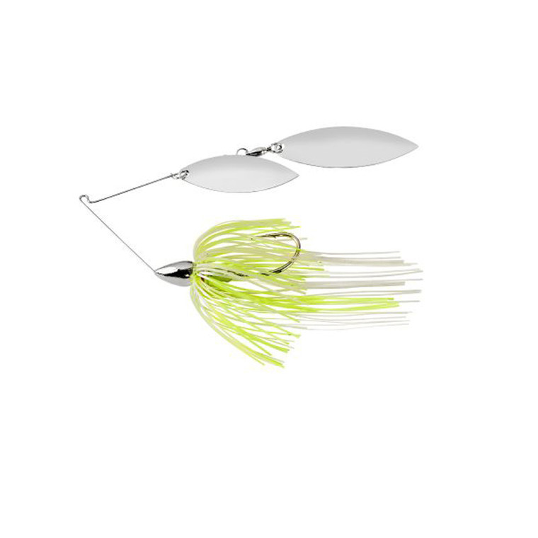 War Eagle - Nickel Frame Spinnerbait - 1/2oz Wl/wl Wht/chat/prl - WE12NW45