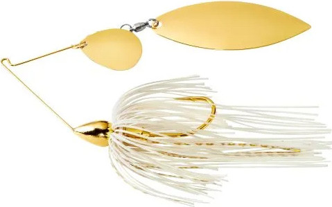War Eagle - Gold Frame Spinnerbait - 3/8oz Co/wl White/gold - WE38GT01G