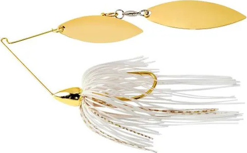 War Eagle - Gold Frame Spinnerbait - 3/8oz Wl/wl White/gold - WE38GW01G