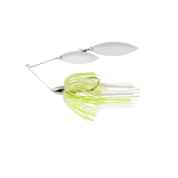 War Eagle - Nickel Frame Spinnerbait - 3/8oz Wl/wl Wht/chat/prl - WE38NW45
