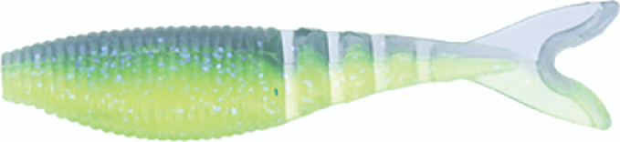 Yamamoto - Zako Swimbait - 4in 6bg Chart/elec Blue - YAM-134-06-9007