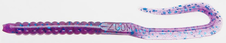 Zoom - U-tail Worm - 6in 20bg Electric Blue - 001-003