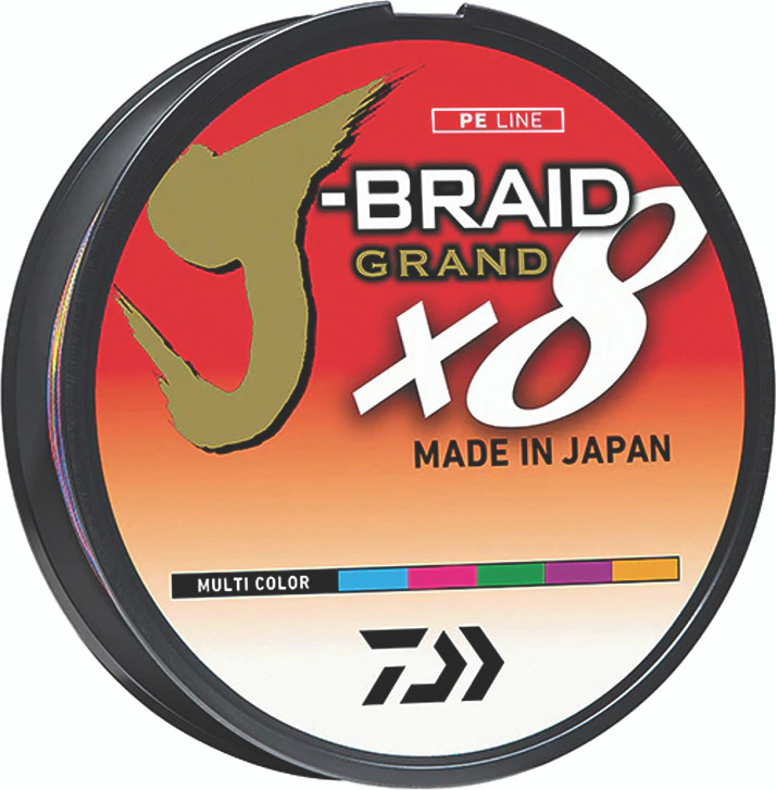 Daiwa - J-braid Grand X8 Braid - Multi-color 65lb 550m -
