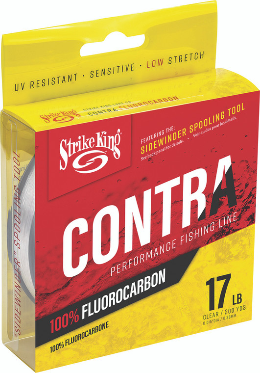 Strike King - Contra Fluorocarbon Line - Clear 200yd 17lb - LPFC200-17C