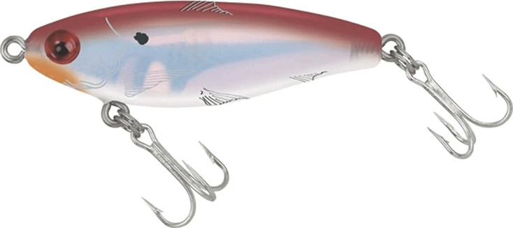 Mirrolure - Mirrodine Bg Susp Twitch - 2.5in 3/8oz Red/wht/slv - 17MR-26SBG