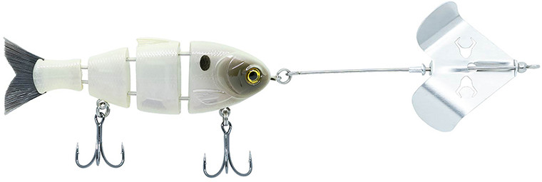 Bucca Bait - Baby Bull Shad - 3.75in 1/2oz Pearl Bone -
